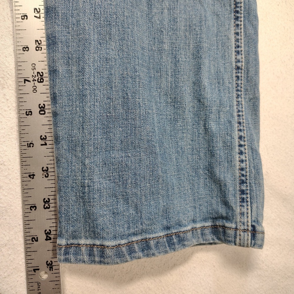 Wrangler Retro Jeans Mens 34x35 Medium Wash Slim Straight Faded 1088MWZJK - Picture 6 of 13